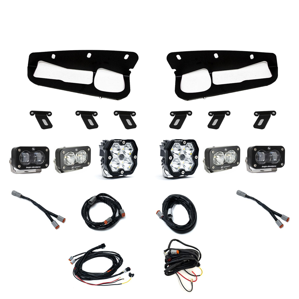 Squadron 2.0 Sport/S2 Sport/S2 Sae Sportman Fog Pocket Light Kit Ford 2021-27 Bronco 2022-24 Bronco Raptor w/ Steel Bump