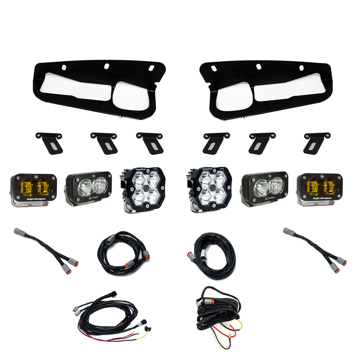 Squadron 2.0 Pro/S2 Pro/S2 Sae Pro Fog Pocket Light Kit Ford 2021-27 Bronco 2022-24 Bronco Raptor w/ Steel Bumper Baja A