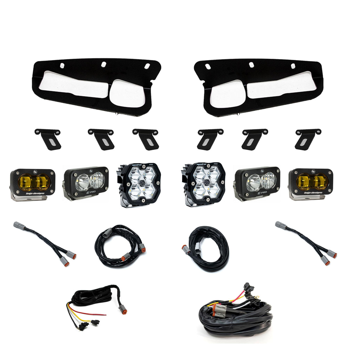 Squadron 2.0 Pro/S2 Pro/S2 Sae Pro Fog Pocket Light Kit Ford 2021-27 Bronco 2022-24 Bronco Raptor w/ Steel Bumper Baja A