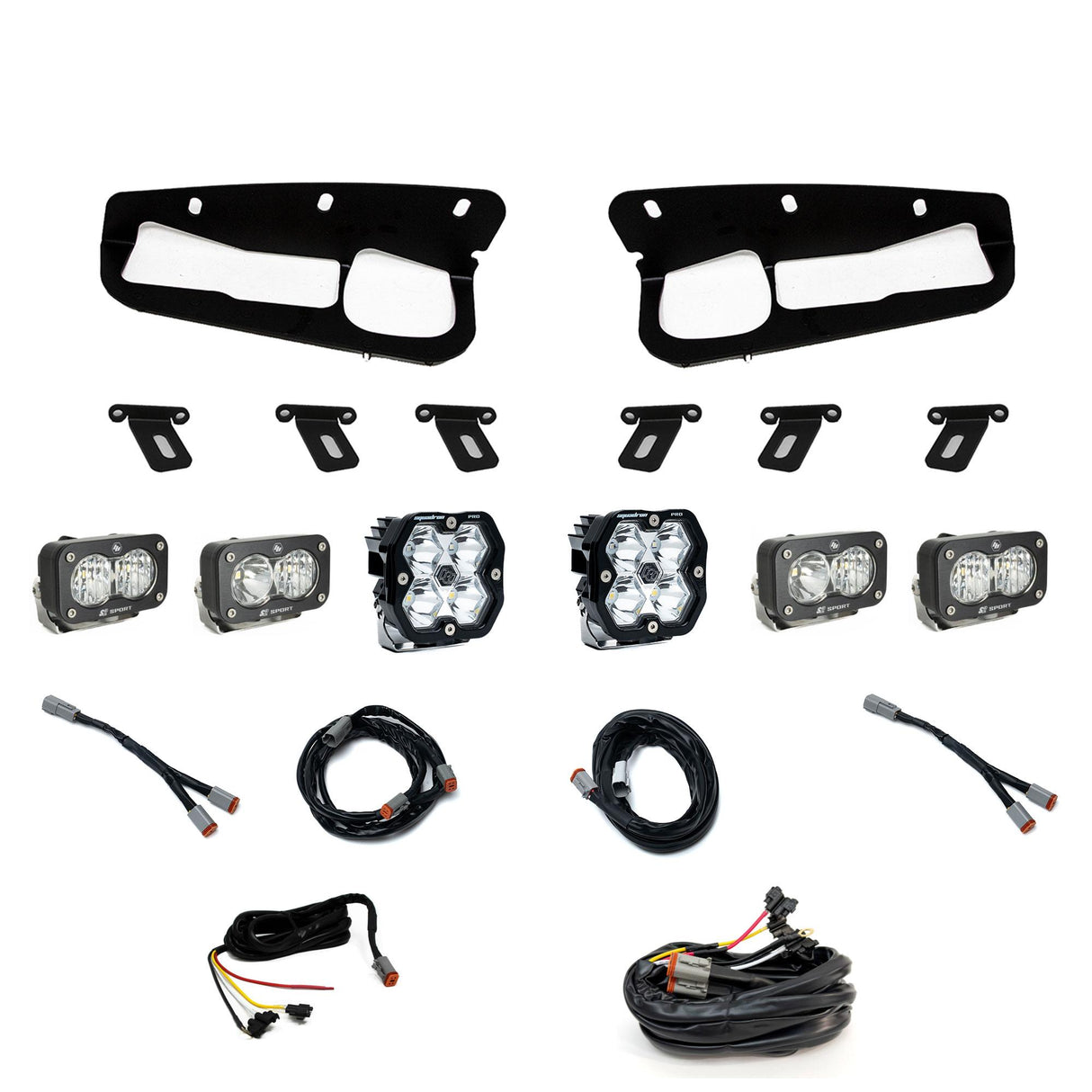 Squadron 2.0 Pro/Dual S2 Sport Fog Pocket Light Kit Ford 2021-27 Bronco 2022-24 Bronco Raptor w/ Steel Bumper Baja Desig