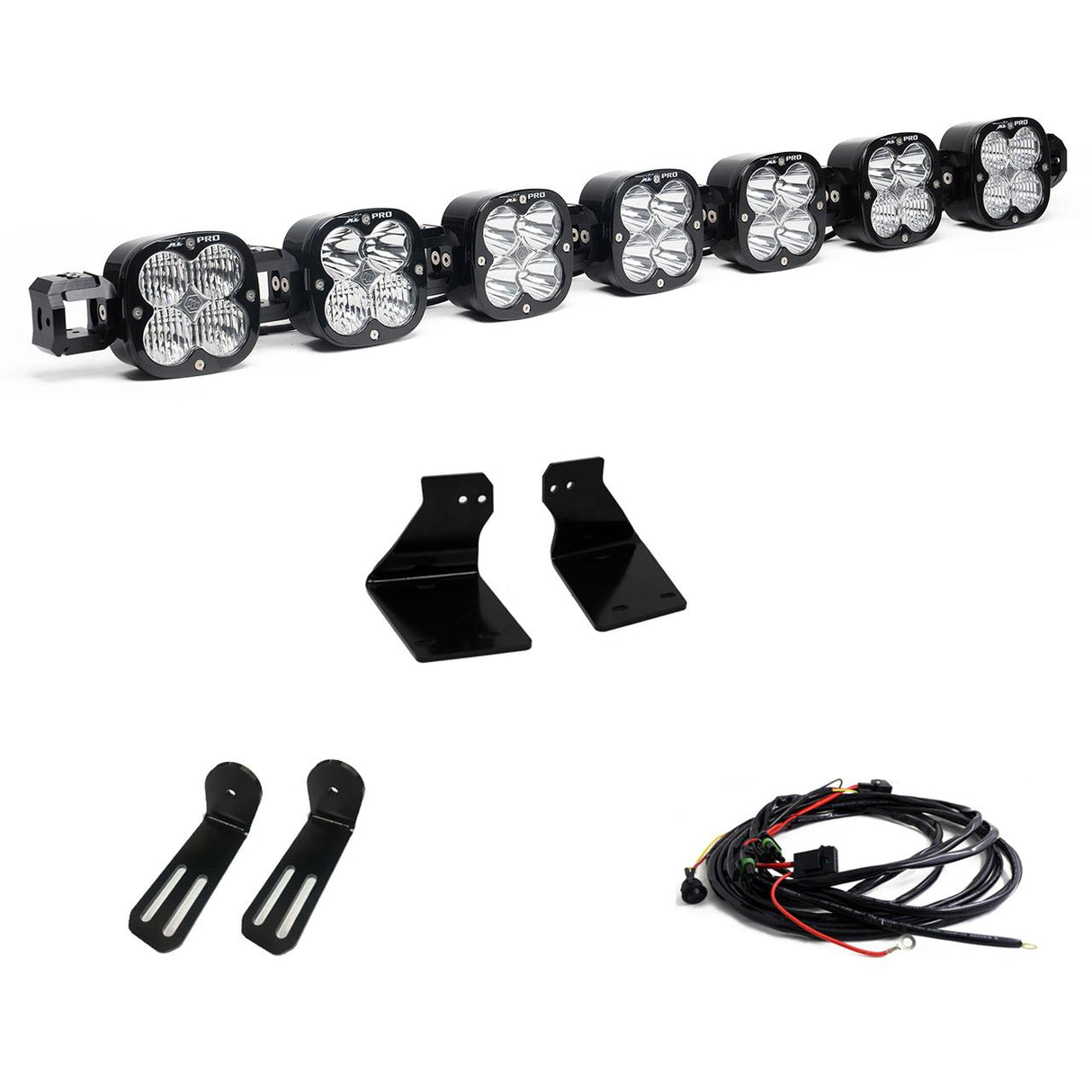 7XL Pro Linkable LED Light Bar Bumper Kit for Ford F-250/350 Super Duty 2020-2022 (Light Pattern Multi-Pattern Color Cle