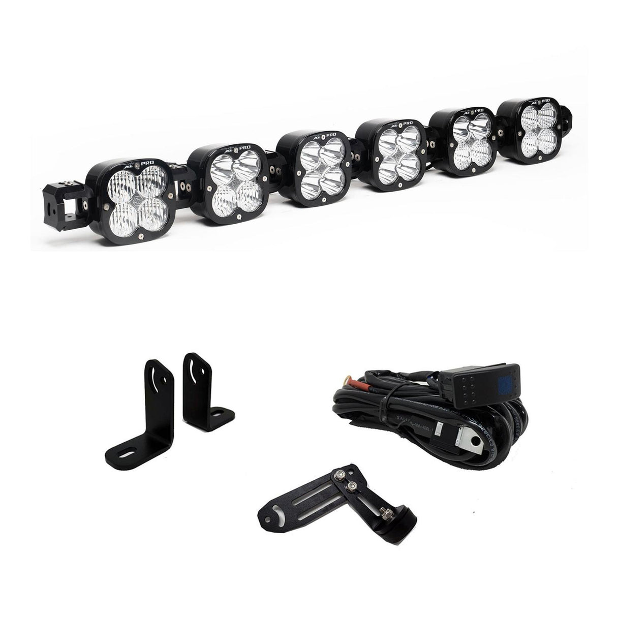 XL Pro Linkable Sport Roof Mount Kit 20-26 RZR Pro XP 22-24 RZR Turbo R (Multi-Pattern, Clear) Baja Designs