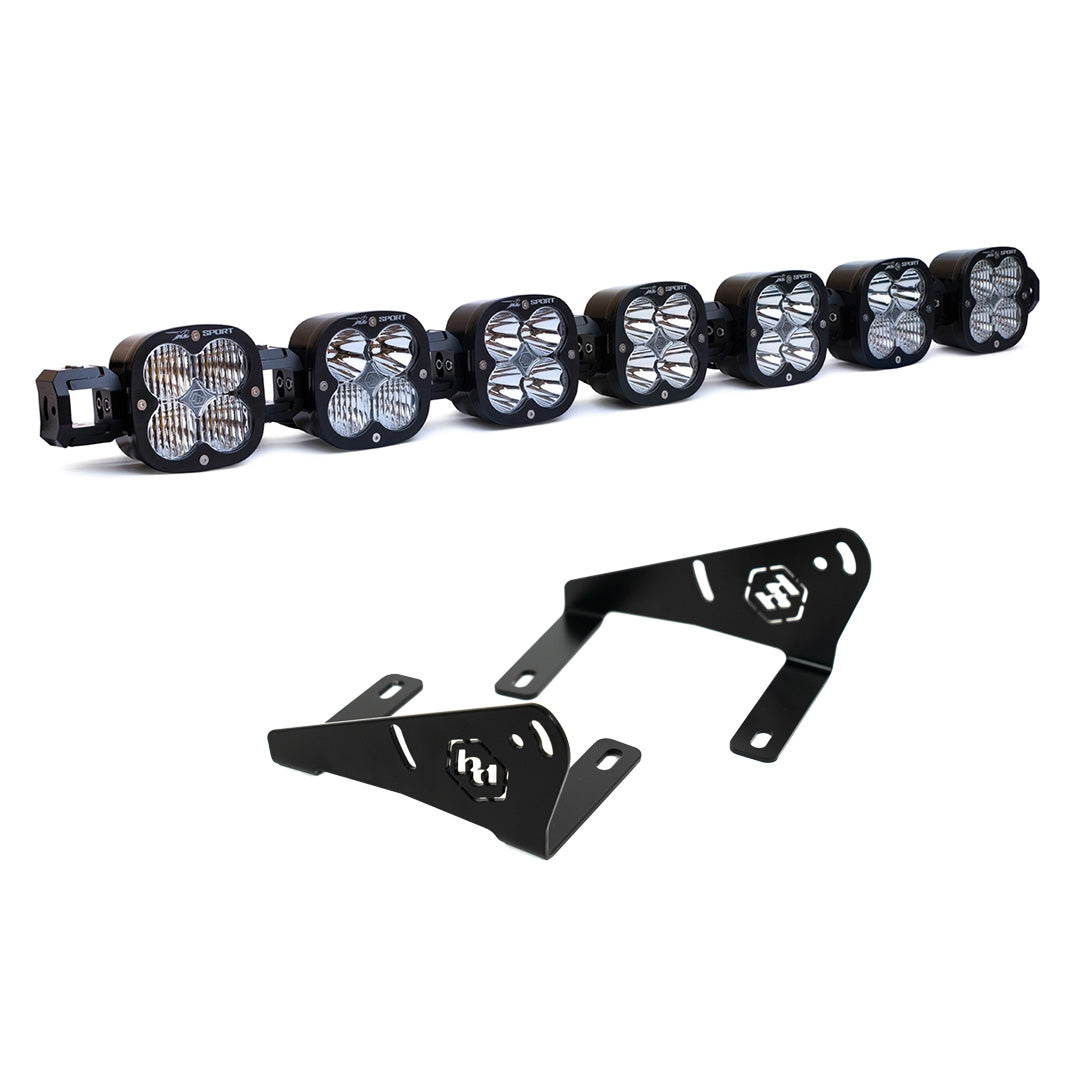 7XL Pro Linkable LED Light Bar Roof Mount Kit for Polaris RZR Pro R 2022-2025 (Light Pattern Multi-Pattern, Clear) Baja