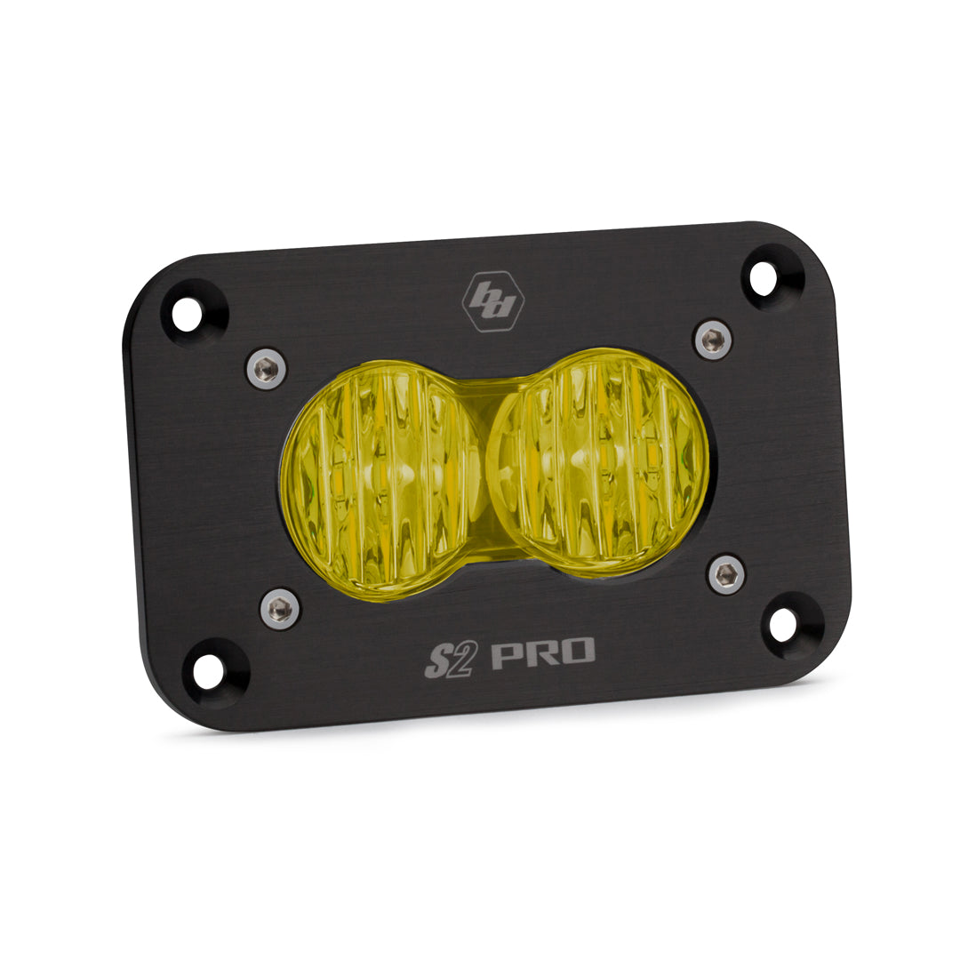 S2 Pro Black Flush Mount LED Auxiliary Light Pod - Universal Baja Designs
