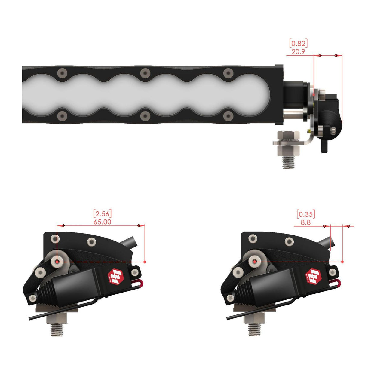 Reflex Light Actuator Kit S8 Single 10 Inch Light Bar Baja Designs