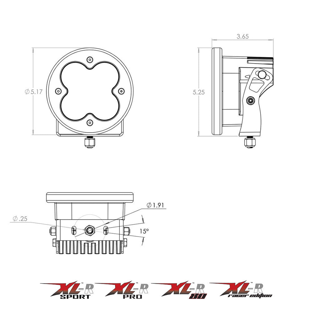 XL-R Sport LED Auxiliary Light Pod - Universal