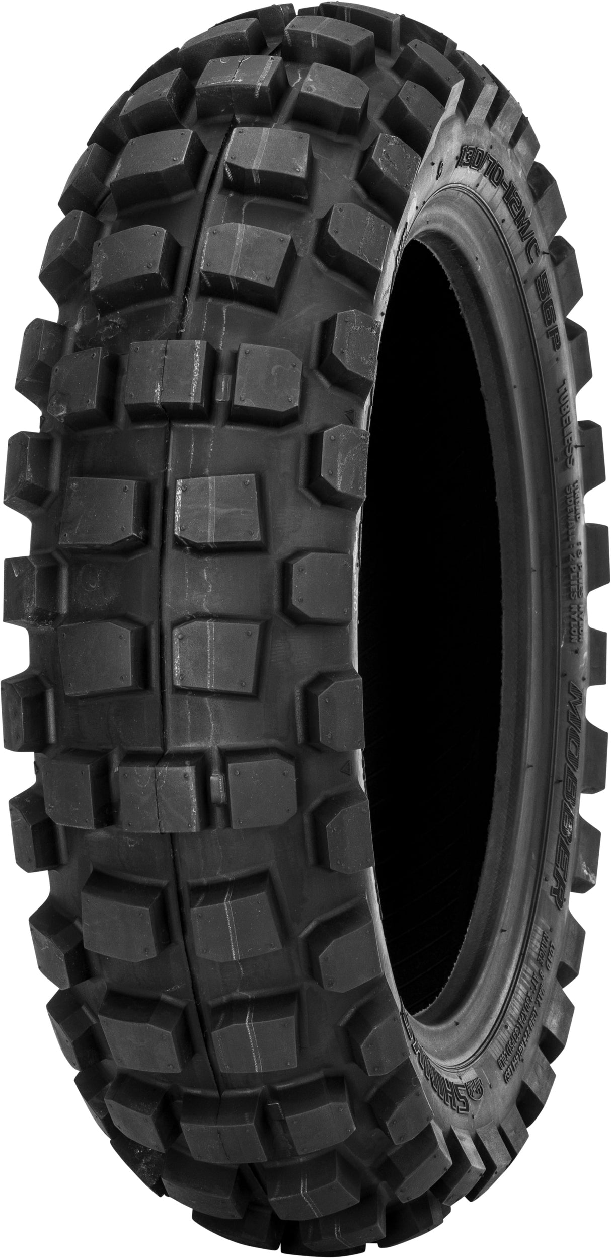 SHINKO, Shinko Tire 505 Mobber Rear 130/70-12 56P Bias TL for Off-Road and Hard Terrain