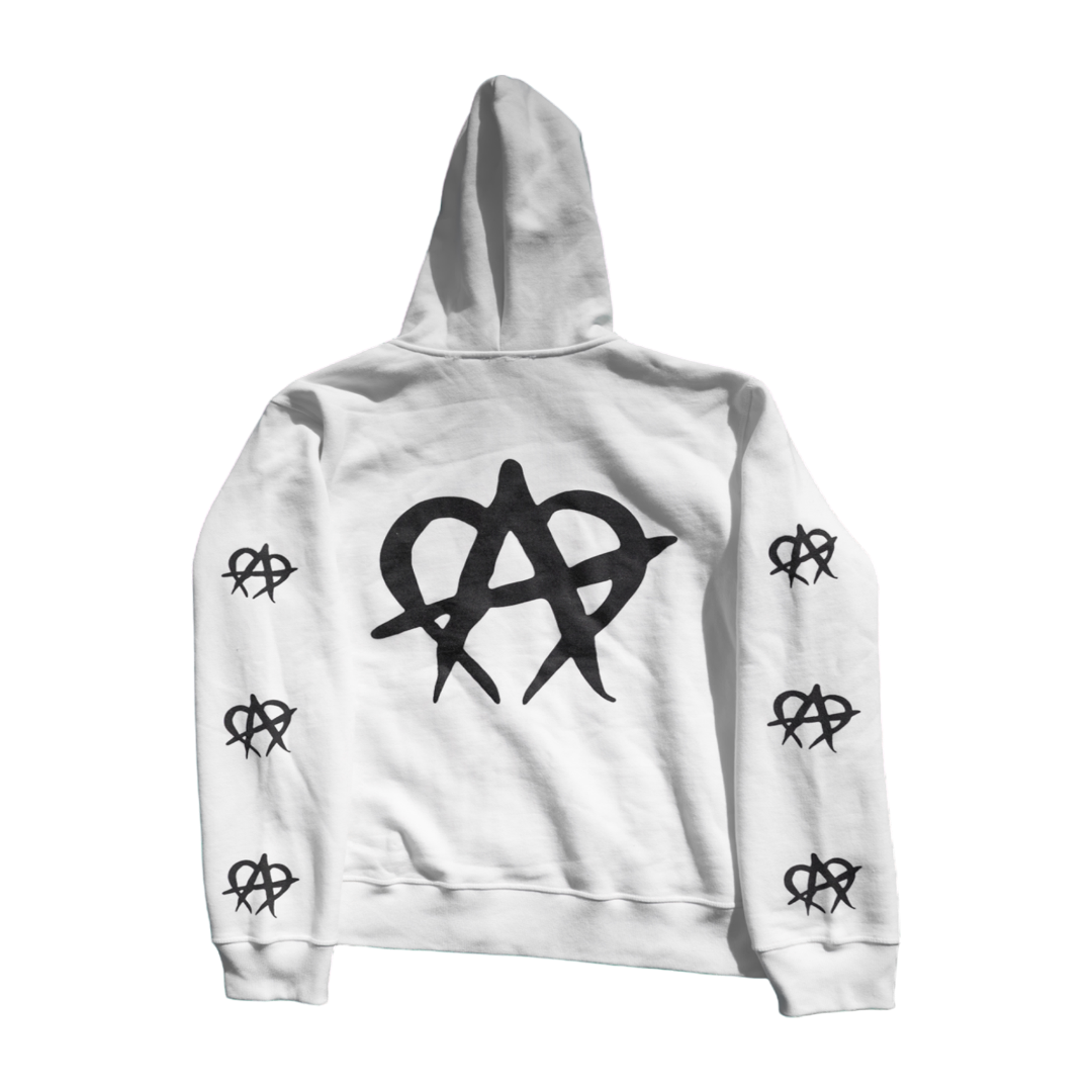 Anarchy Reflective Full Zip Up White