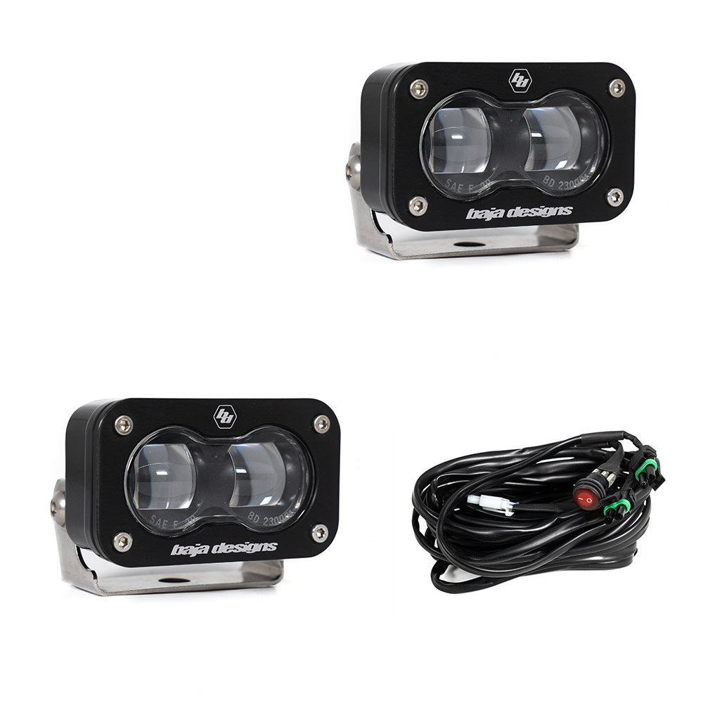 S2 SAE Black LED Auxiliary Light Pod Kit - Universal Baja Designs