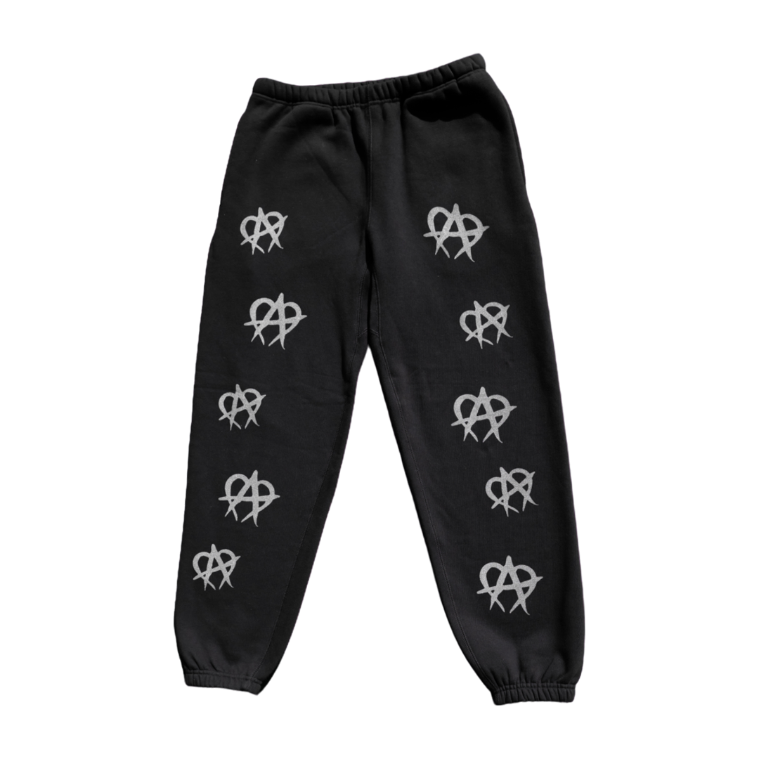 Anarchy Reflective Sweatpants Black