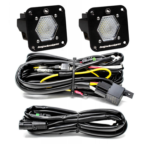 S1 Black Flush Mount LED Auxiliary Light Pod Kit - Universal Baja Designs