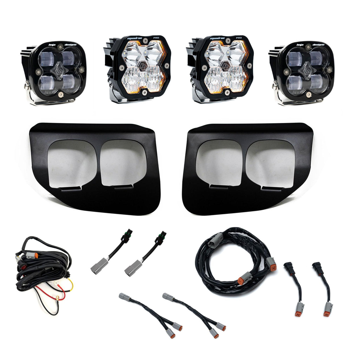 Squadron 2.0 Pro/Squadron Sae Dual Fog Pocket Light Kit Ford 2020-22 F-250/350 Super Duty Clear Baja Designs