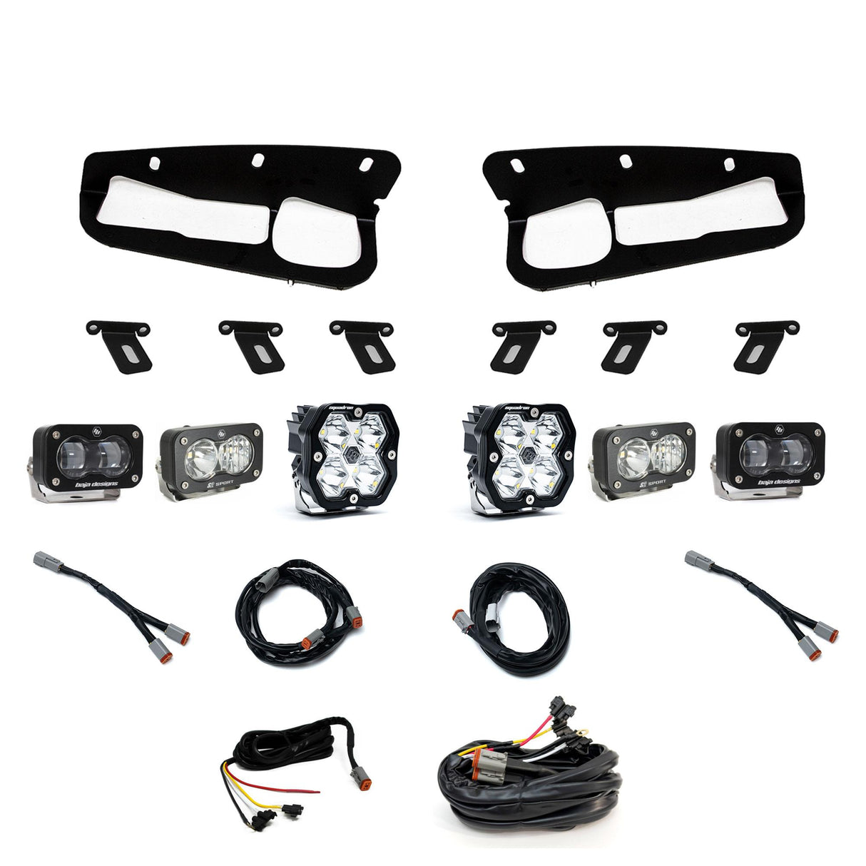 Squadron 2.0 Sport/S2 Sport/S2 Sae Sportman Fog Pocket Light Kit Ford 2021-27 Bronco 2022-24 Bronco Raptor w/ Steel Bump