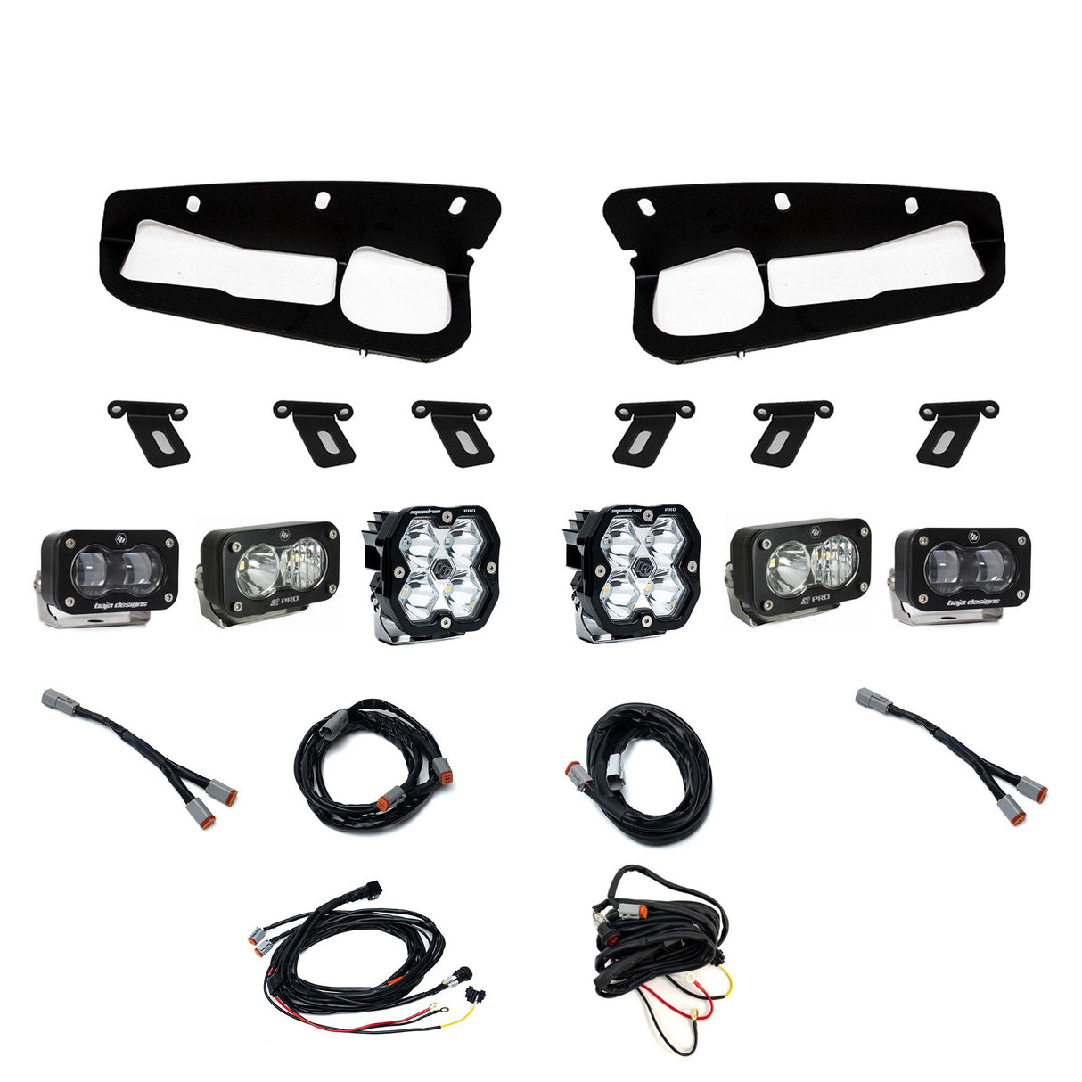 Squadron 2.0 Pro/S2 Pro/S2 Sae Pro Fog Pocket Light Kit Ford 2021-27 Bronco 2022-24 Bronco Raptor w/ Steel Bumper Clear 