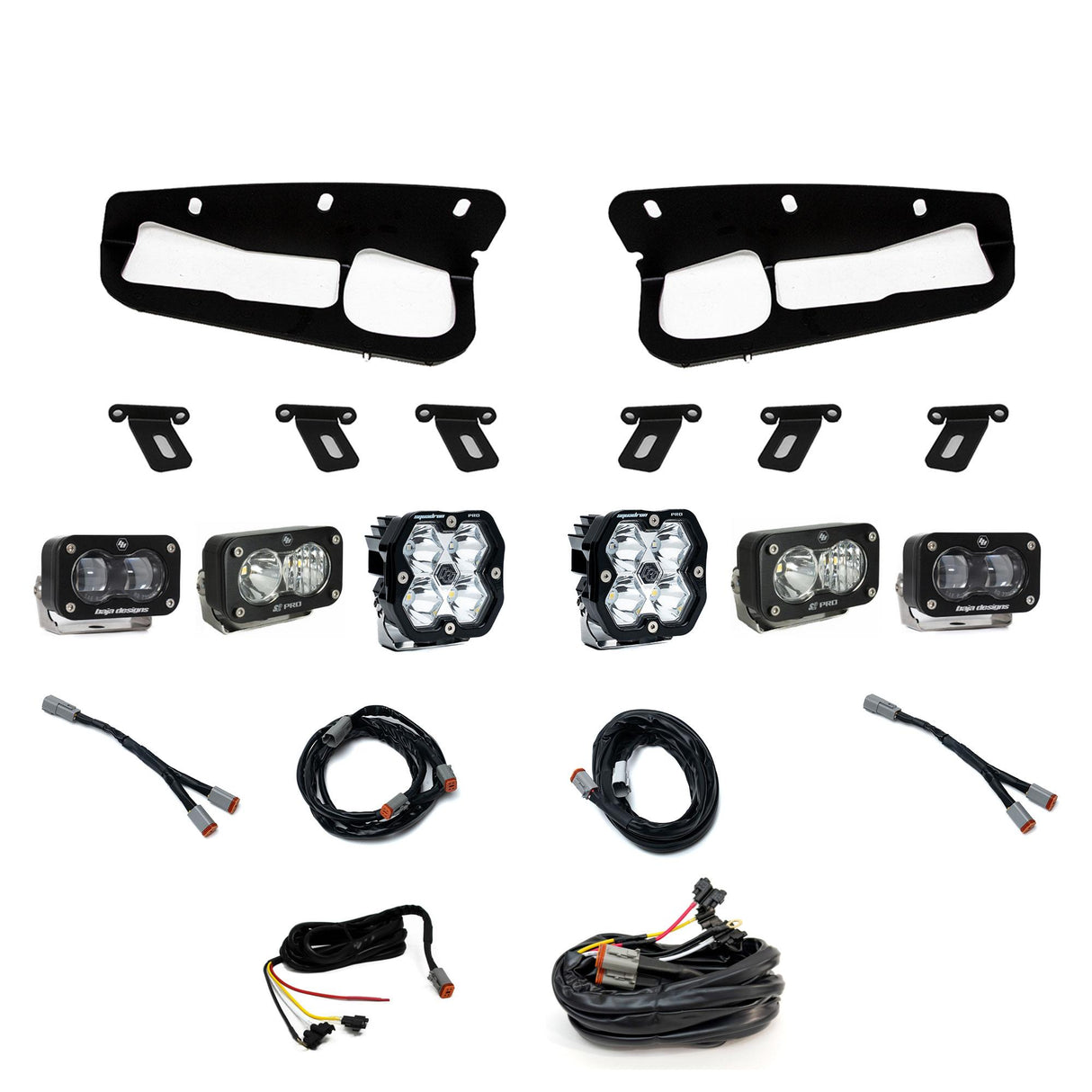 Squadron 2.0 Pro/S2 Pro/S2 Sae Pro Fog Pocket Light Kit Ford 2021-27 Bronco 2022-24 Bronco Raptor w/ Steel Bumper Clear 
