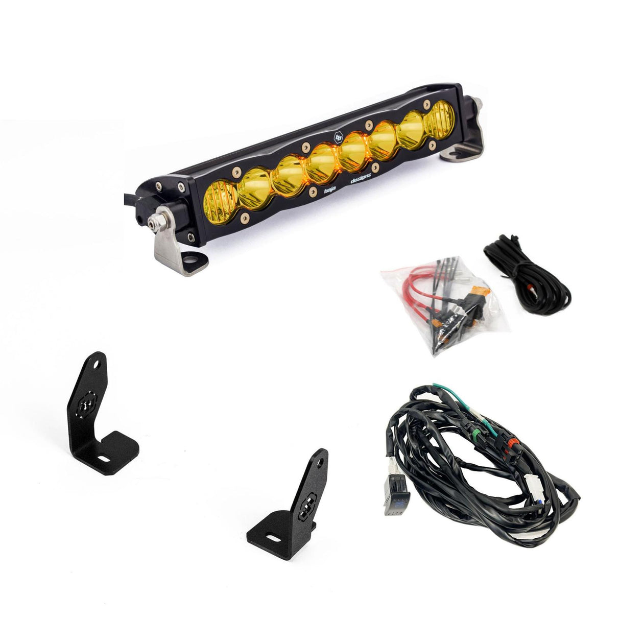 S8 10 Inch Light Bar Hood Mount Kit Polaris 2025 RZR ProR; ProS; ProXP, Baja Designs