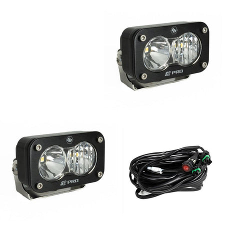 S2 Pro Black LED Auxiliary Light Pod Pair - Universal Baja Designs