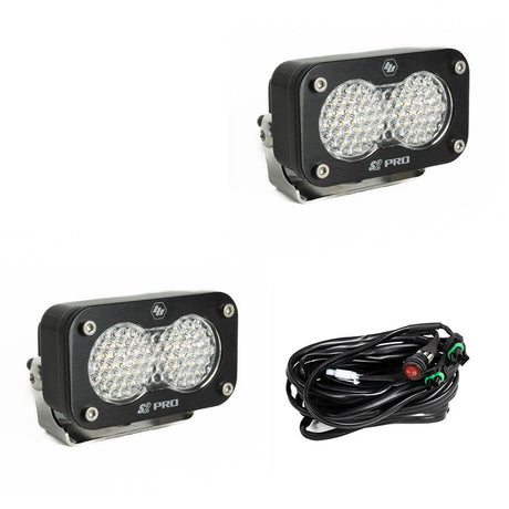 S2 Pro Black LED Auxiliary Light Pod Pair - Universal Baja Designs