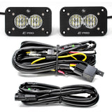 S2 Pro Black Flush Mount LED Auxiliary Light Pod Pair - Universal Baja Designs
