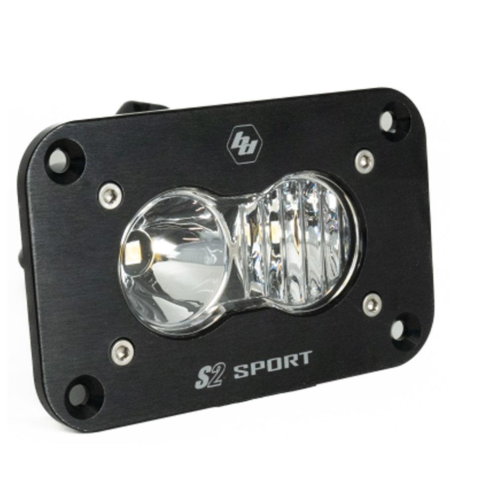 S2 Sport Black Flush Mount LED Auxiliary Light Pod - Universal Baja Designs