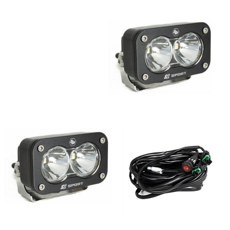 S2 Sport Black LED Auxiliary Light Pod Pair - Universal Baja Designs