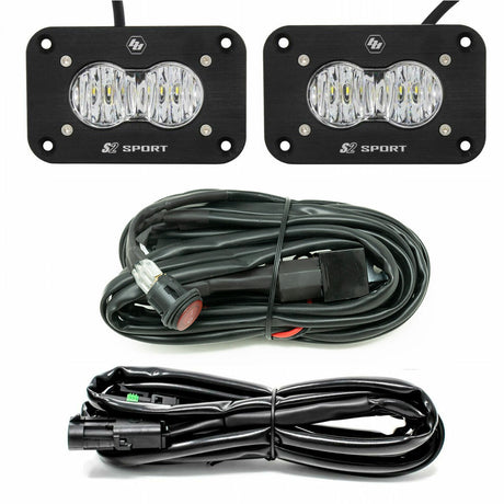 S2 Sport Black Flush Mount LED Auxiliary Light Pod - Universal Baja Designs