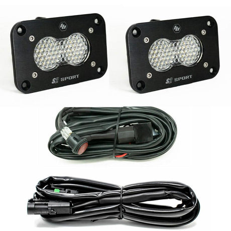 S2 Sport Black Flush Mount LED Auxiliary Light Pod - Universal Baja Designs