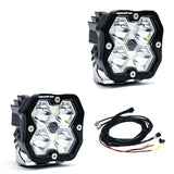 Squadron 2.0 Sport Black LED Auxiliary Light Pod Kit - Universal Baja Designs