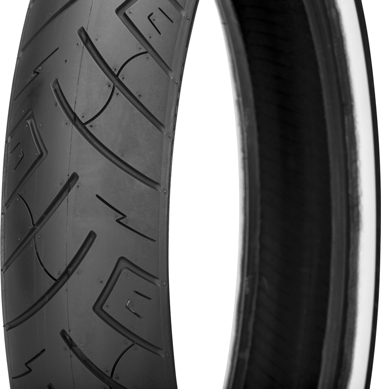 SHINKO, Shinko Tire 777 Cruiser Heavy Duty Front 130/60B19 67H Bias Belted with White Sidewalls