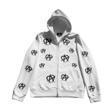 Anarchy Reflective Full Zip Up White