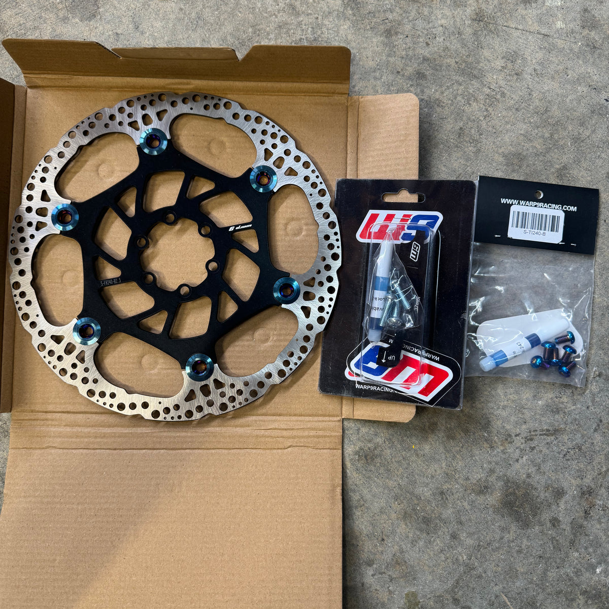 Warp 9 front 240 rotor with bracket and titanium bolts – Elektrisches ...
