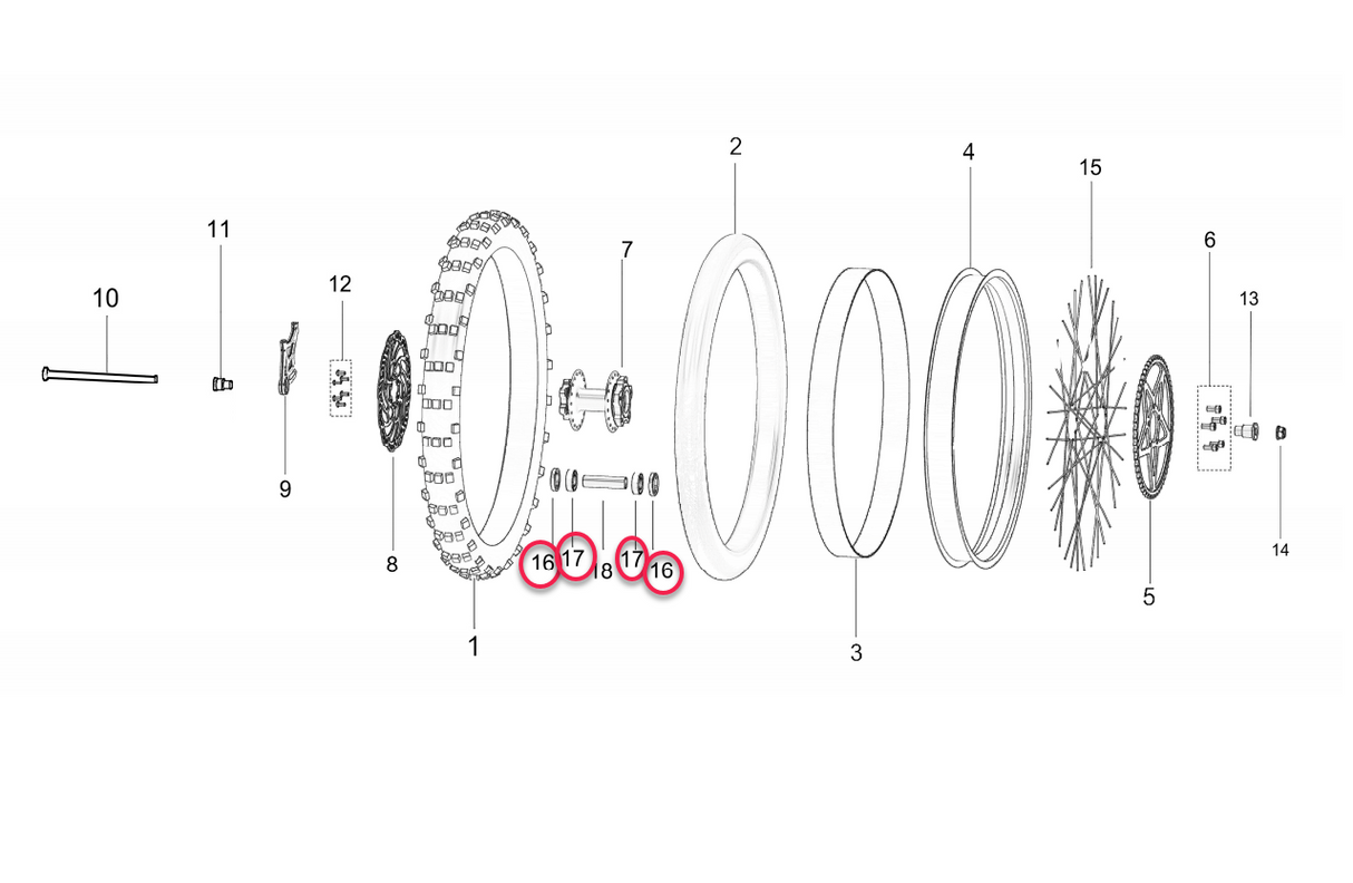 Bearing Kit | Rear Wheel | Talaria MX5