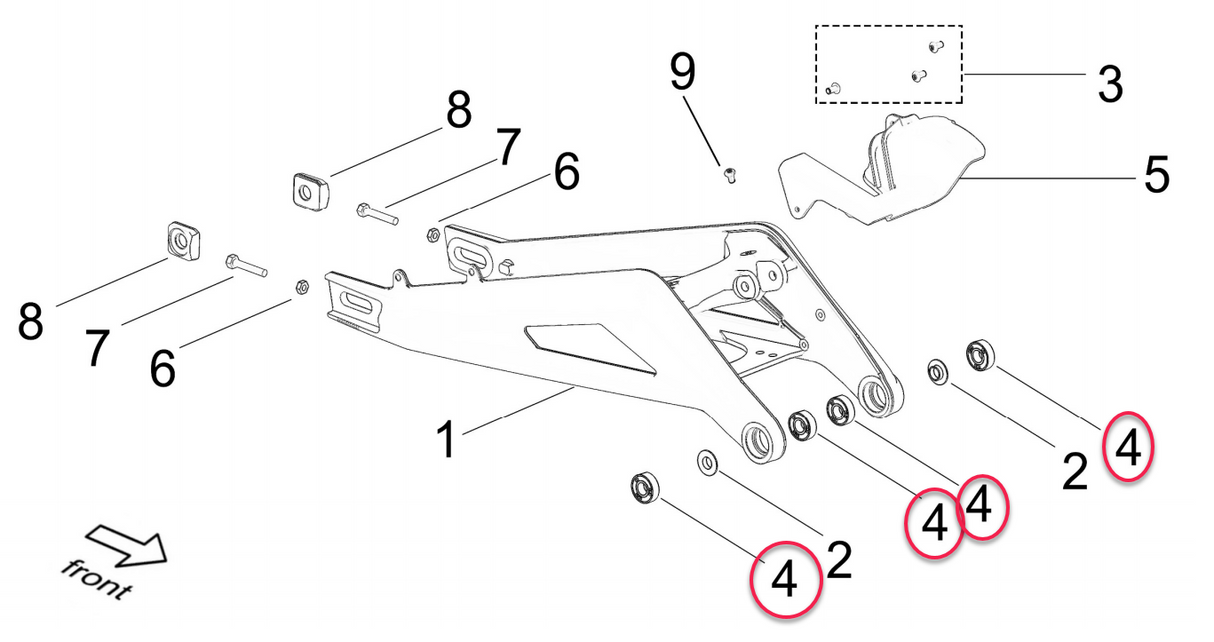 Bearing Kit | Swingarm | E Ride Pro SR and 3.0