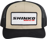 SHINKO, Shinko Snapback Hat Black and Natural - Durable Cotton Cap with Adjustable Fit