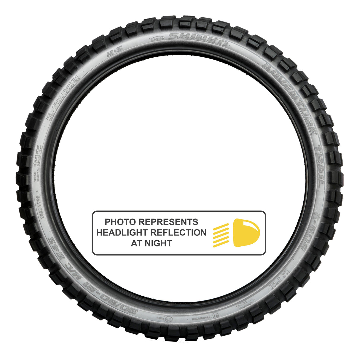 SHINKO, Shinko Tire 804 Dual Sport Front 110/80B19 59Q with Reflective Sidewall Technology