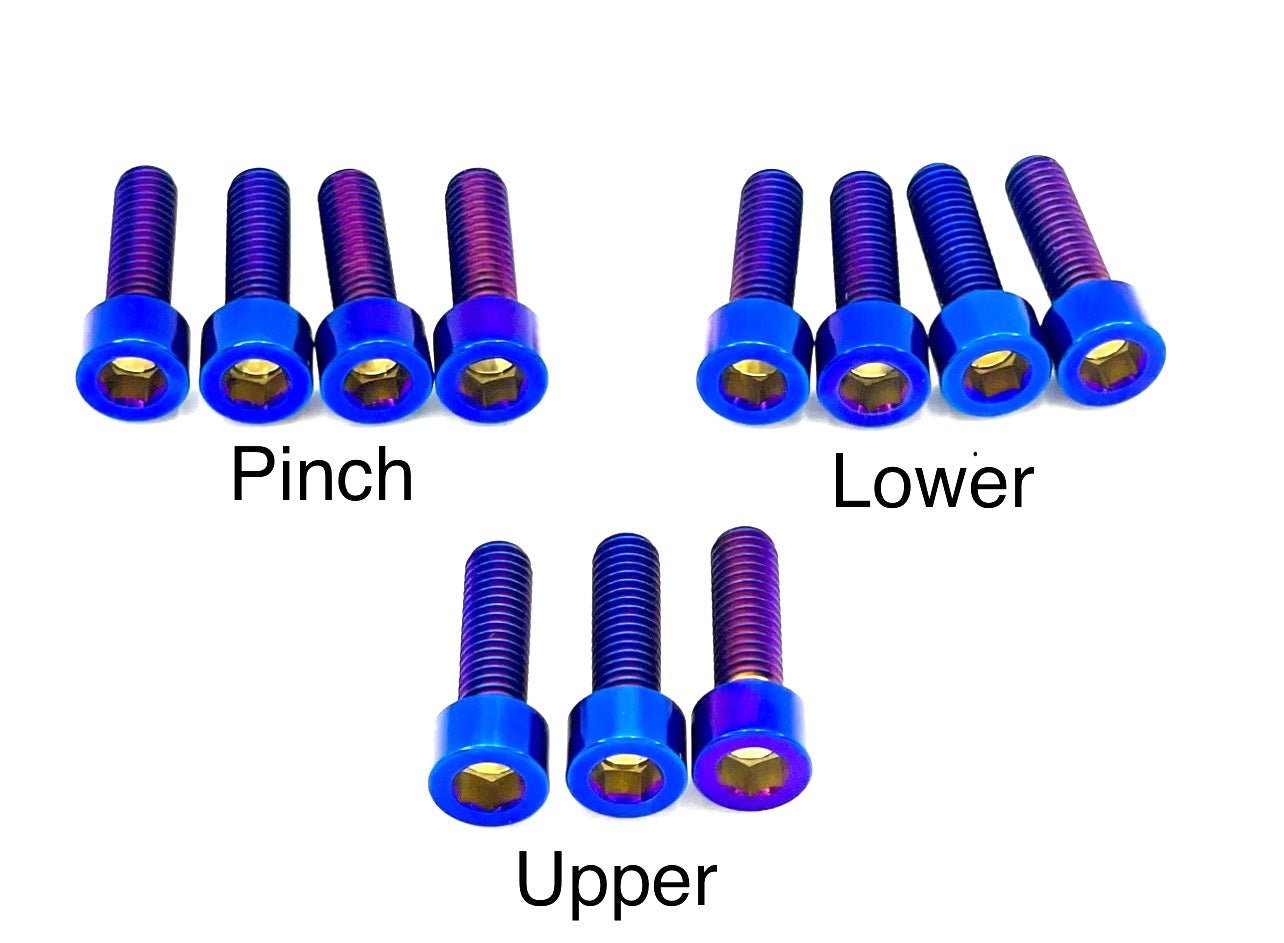 ビーボ Fox 40 and Bomber 58 Fork Titanium Bolt Kits – Elektrisches Racing