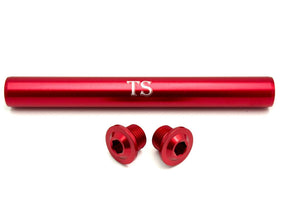 Titanium Surron KKE Fork Custom Aluminum Axle and Two Axle End-Bolts (3 Pieces)
