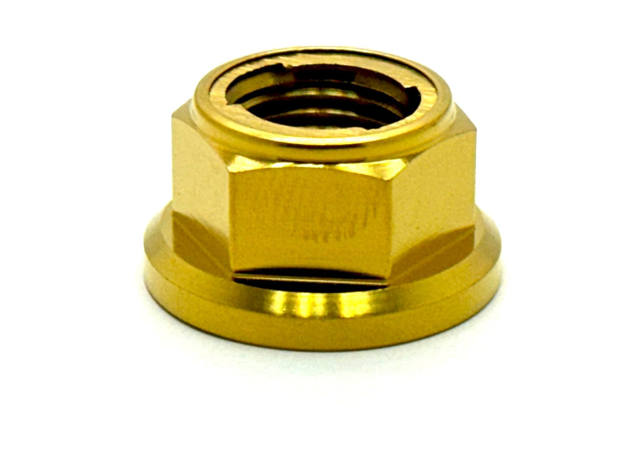 Titanium Rear Axle/ Motor Shaft Nut - M12x1.25 Metal Locking Nut